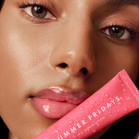 Summer Fridays close-up of guava tint showing natural brightening effect