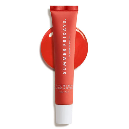 Summer Fridays front packaging showing product name and coral shade benefit