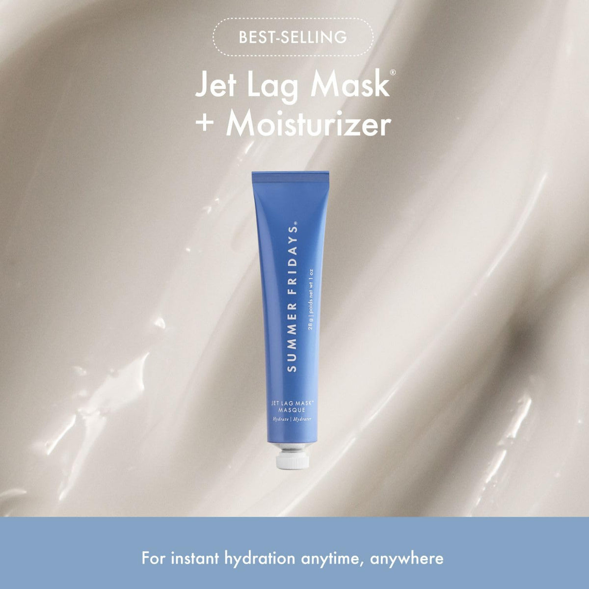 Summer Fridays Lip Butter Duo packaging with Hot Cocoa and Toasted Marshmallow benefits