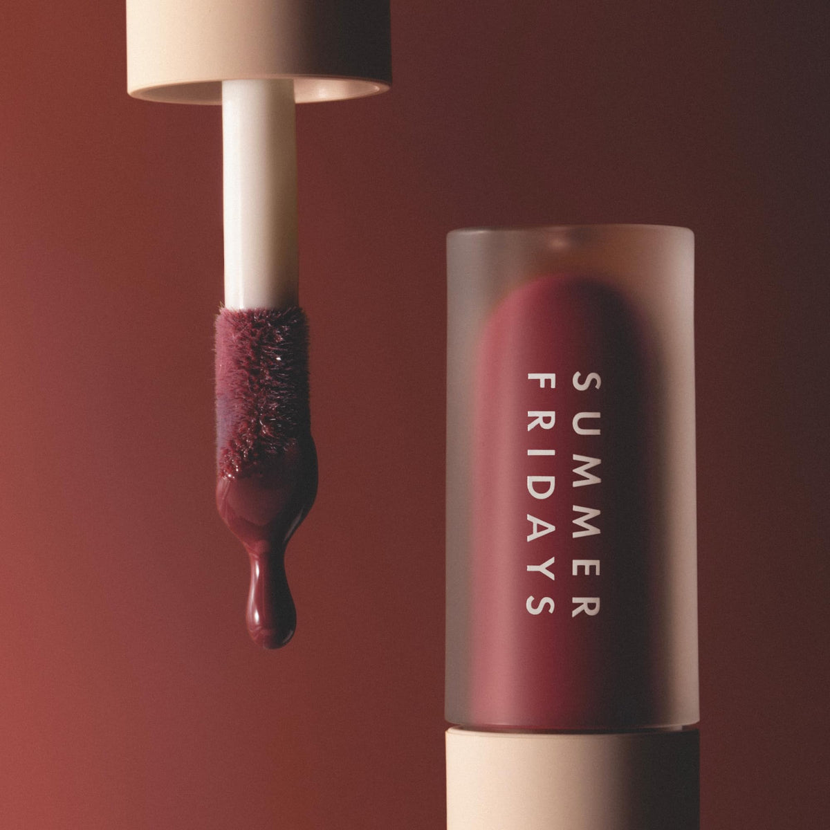 Summer Fridays applied at bedside portraying nighttime hydration and lip-conditioning use