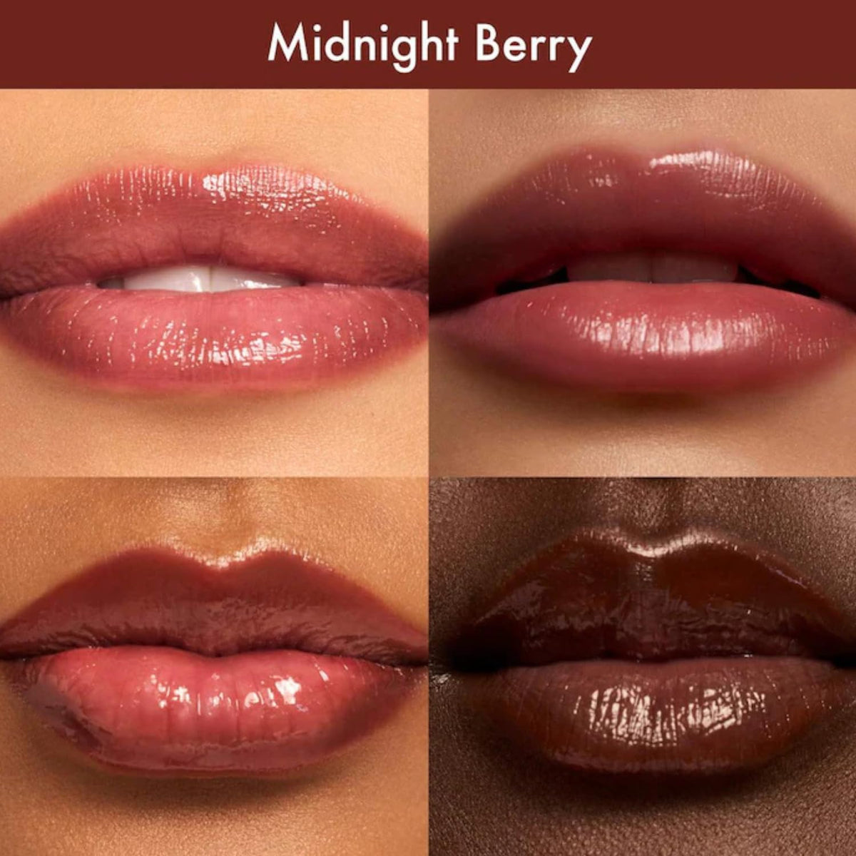 Summer Fridays applied on model lips illustrating subtle berry tint and wearable gloss