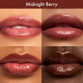 Summer Fridays applied on model lips illustrating subtle berry tint and wearable gloss