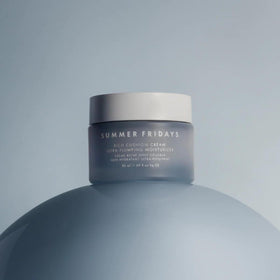 Summer Fridays primer effect before and after makeup application showing smoothing benefit