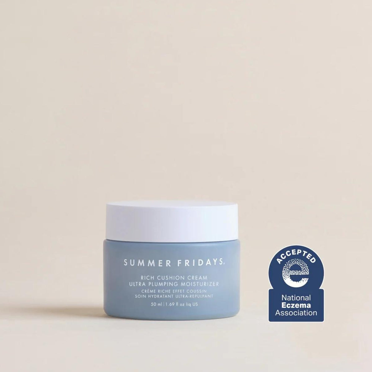 Summer Fridays close-up texture of cream highlighting rich cushiony hydration