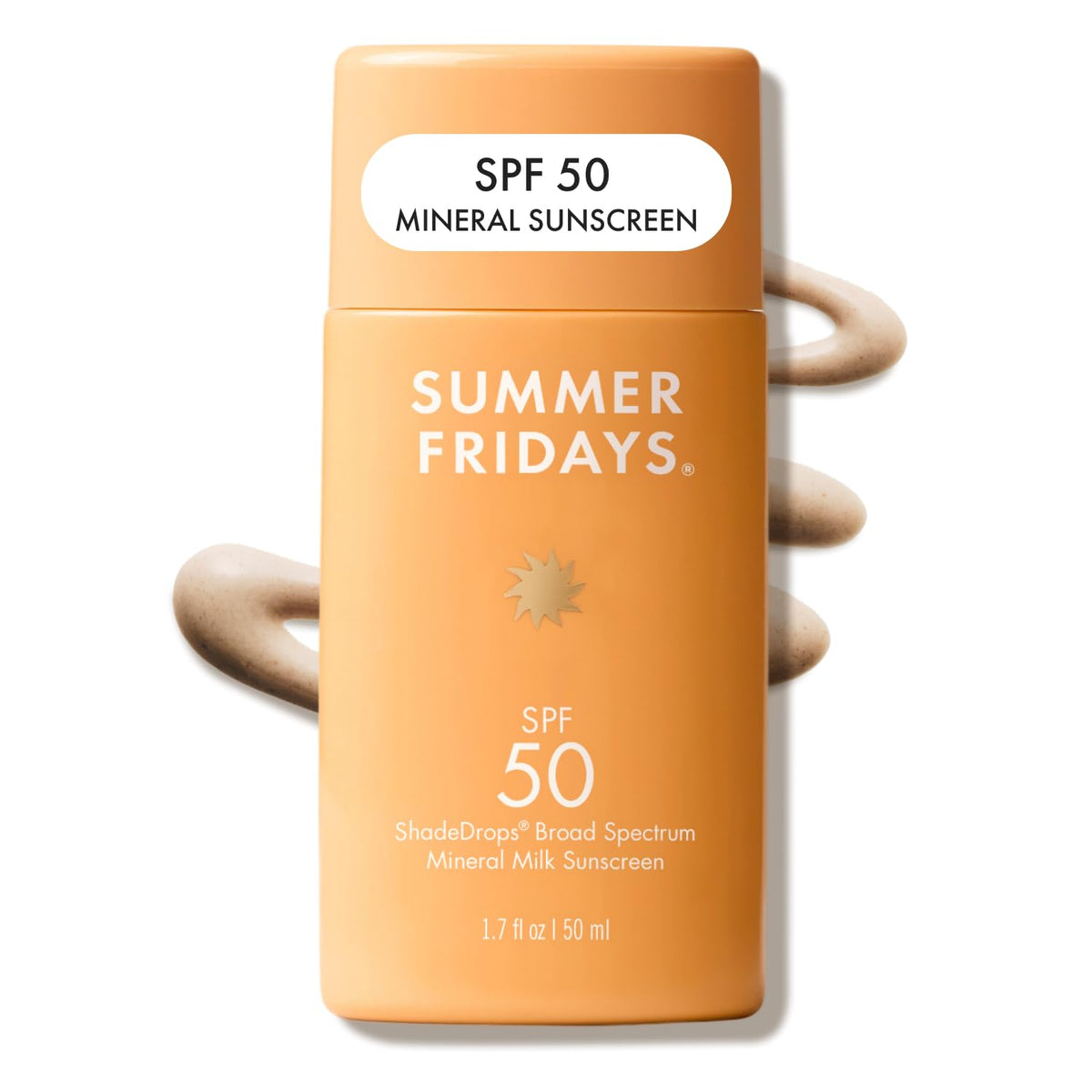 Summer Fridays front packaging showing ShadeDrops bottle and branding benefit: clear protection