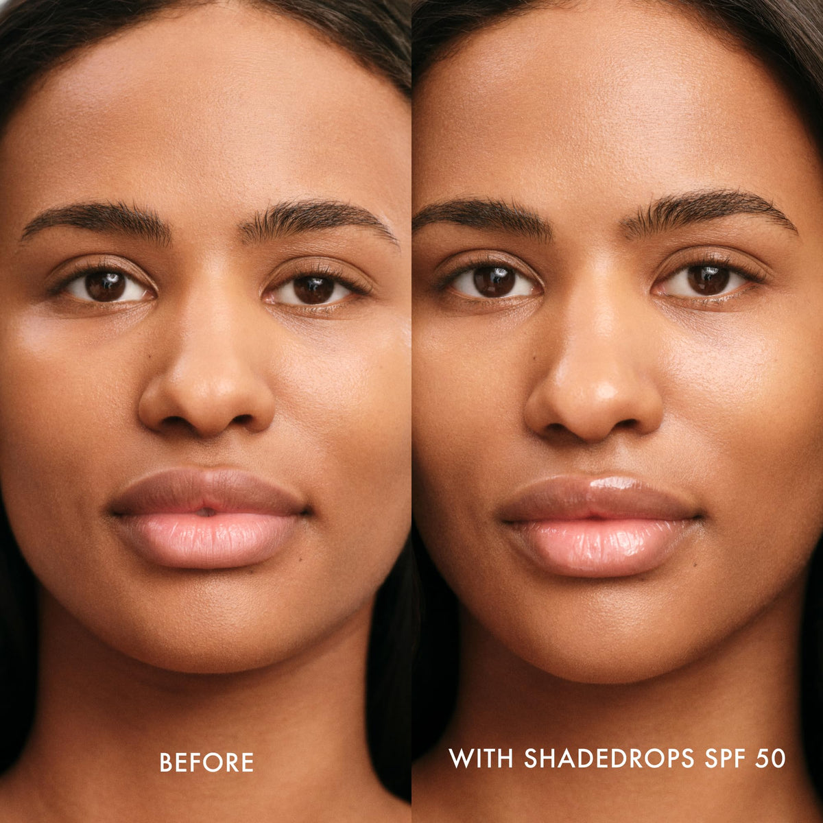 Summer Fridays under makeup view showing seamless layering and no-pilling finish