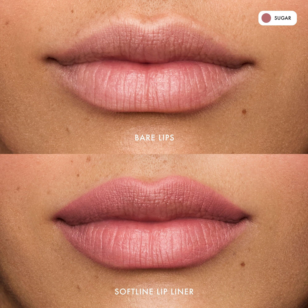 Summer Fridays softline cream swipe on arm showing true Sugar shade payoff