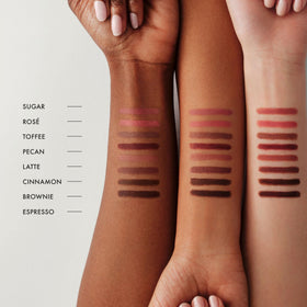 Summer Fridays application on lips showing defined outline and natural matte finish