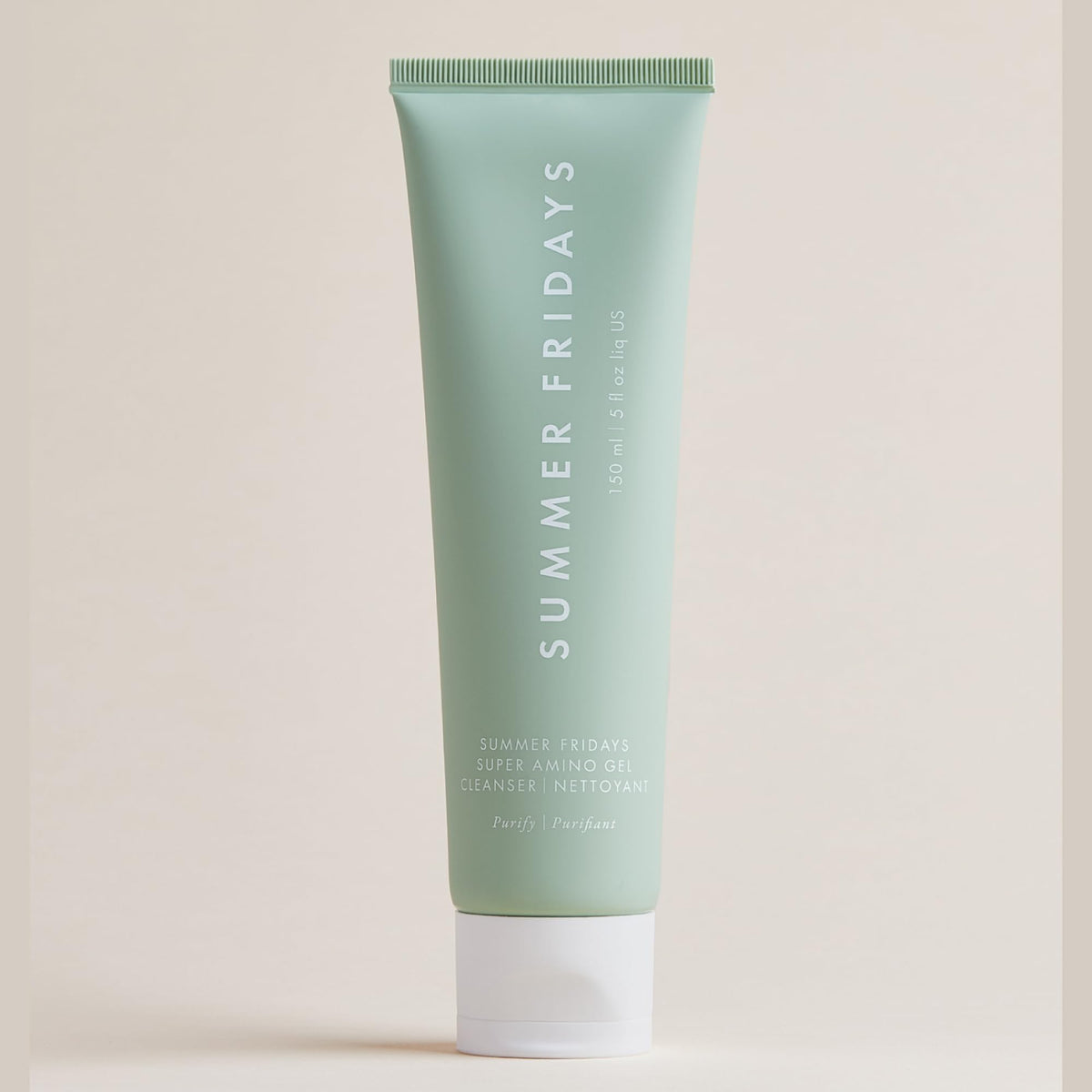 Summer Fridays cleanser in a morning skincare setup conveying effortless routine