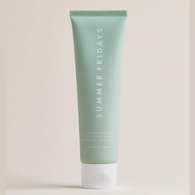 Summer Fridays cleanser in a morning skincare setup conveying effortless routine