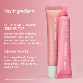 Summer Fridays texture swipe on arm showing balm sheen and lightweight moisturizing finish