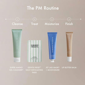 Summer Fridays pads packed in travel kit showing portability and routine ease