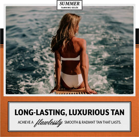 Summer Tanning Gelée applied on hand demonstrating smooth spread and hydration benefit