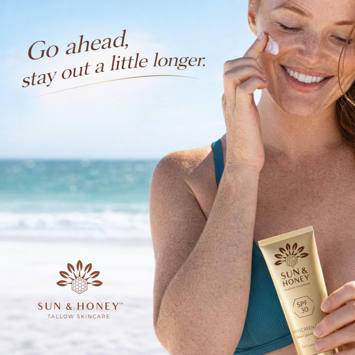 Sun and Honey used outdoors in park to demonstrate everyday sun protection
