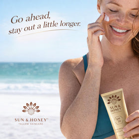 Sun and Honey used outdoors in park to demonstrate everyday sun protection