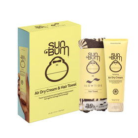 Sun Bum air dry cream front packaging showing product and branding benefit quick styling