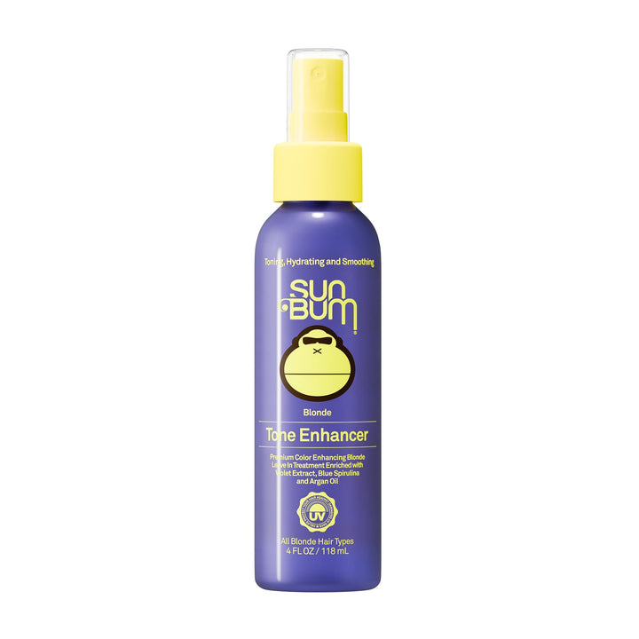 Sun Bum front packaging of Blonde Tone Enhancer showing bottle and label benefits