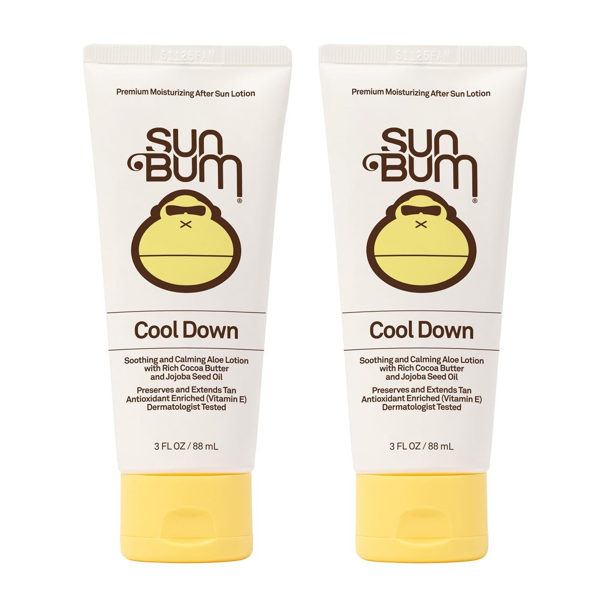 Sun Bum front packaging showing two 3oz tubes and travel-friendly design