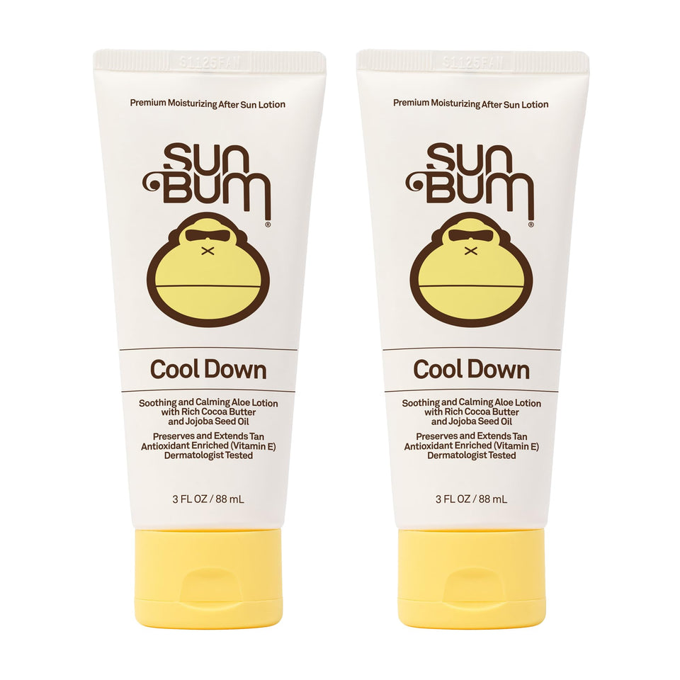 Sun Bum front packaging showing two 3oz tubes and travel-friendly design