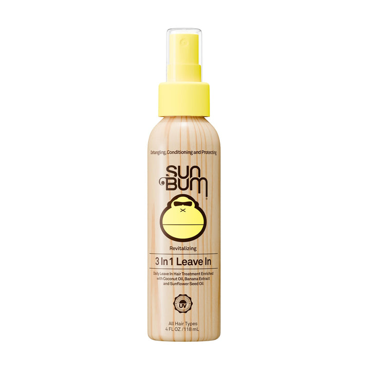 Sun Bum front packaging 4 oz bottle showing brand and product benefits for travel