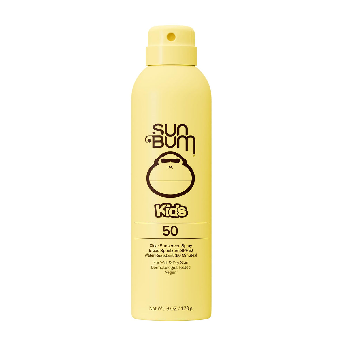 Sun Bum front packaging showing SPF 50 and clear spray benefit