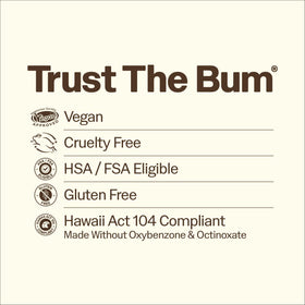 Sun Bum label and ingredients panel highlighting zinc oxide and safety