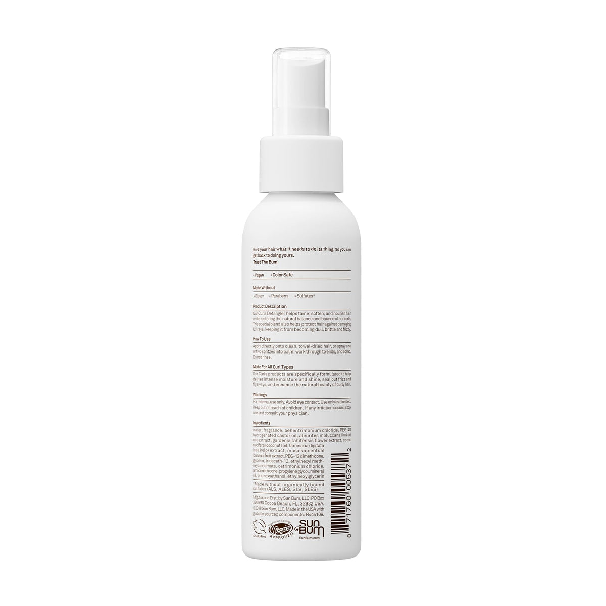 Sun Bum used on beach hair for frizz control and sun-exposed protection