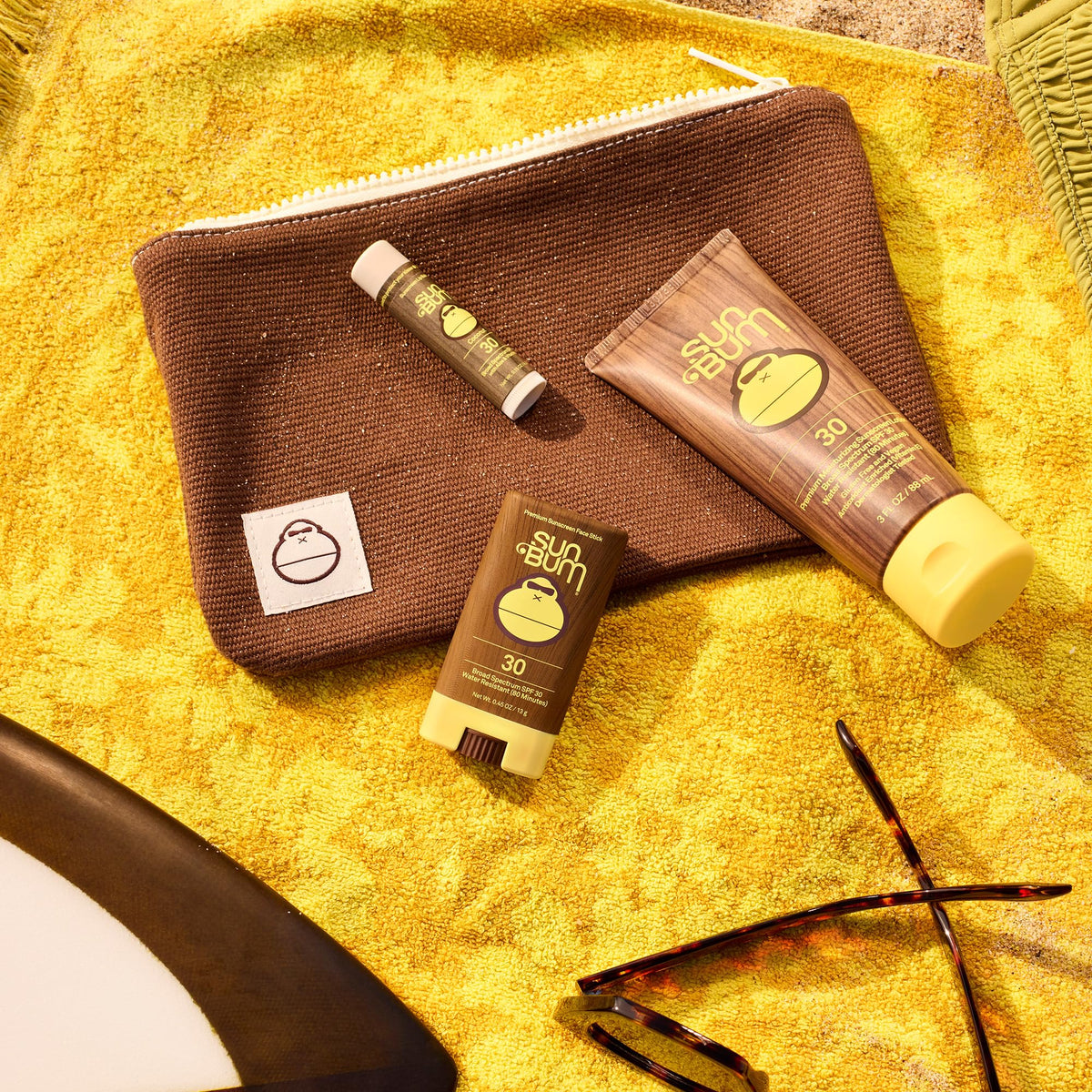 Open Sun Bum Original Lip Balm SPF 30 Coconut showing smooth balm for hydration