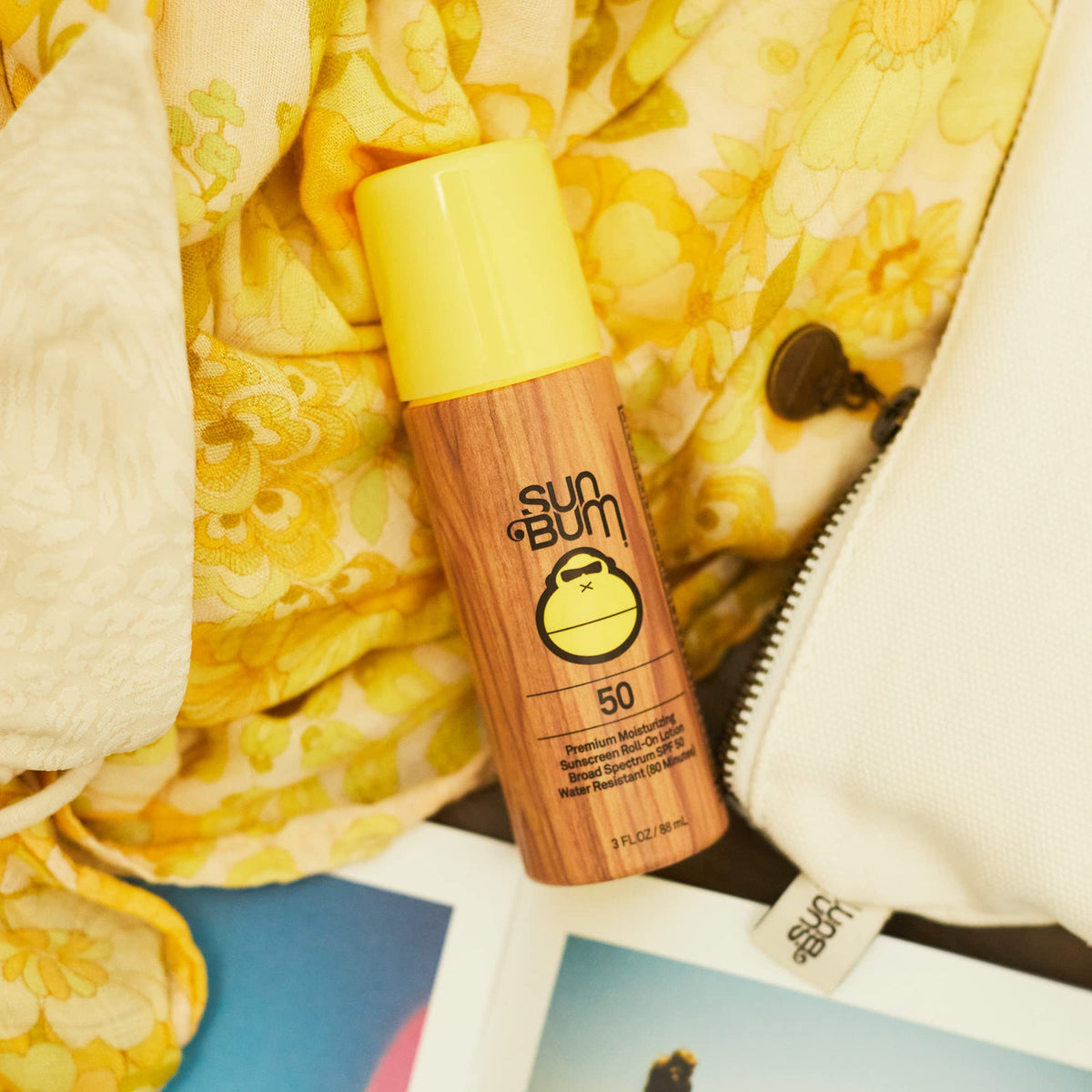 Sun Bum lotion texture detail with Vitamin E for moisturizing benefit