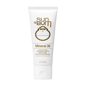 Sun Bum front packaging showing SPF 30 and travel 3 oz size for easy protection