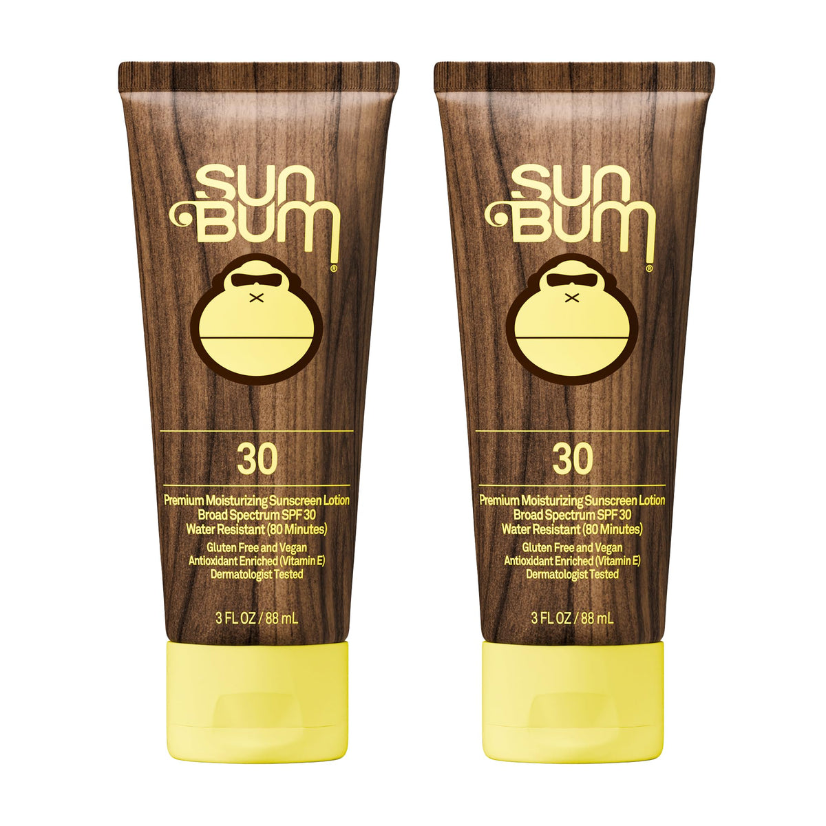 Sun Bum front packaging showing SPF 30 and travel-size benefit