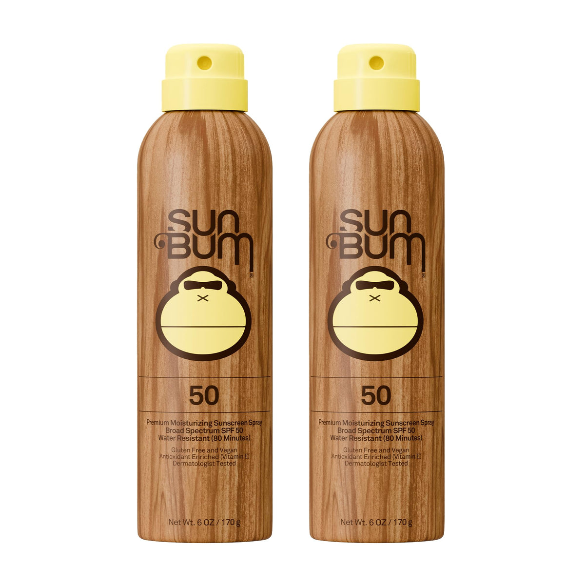 Sun Bum front packaging showing SPF 50 and 6 oz size for quick protection