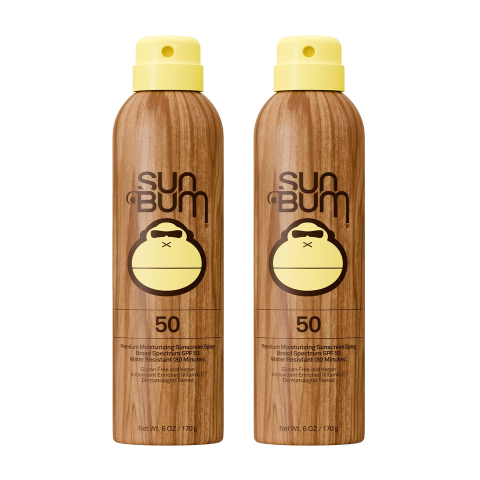 Sun Bum front packaging showing SPF 50 and 6 oz size for quick protection