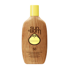 Sun Bum front packaging showing SPF 50 and broad-spectrum protection benefit