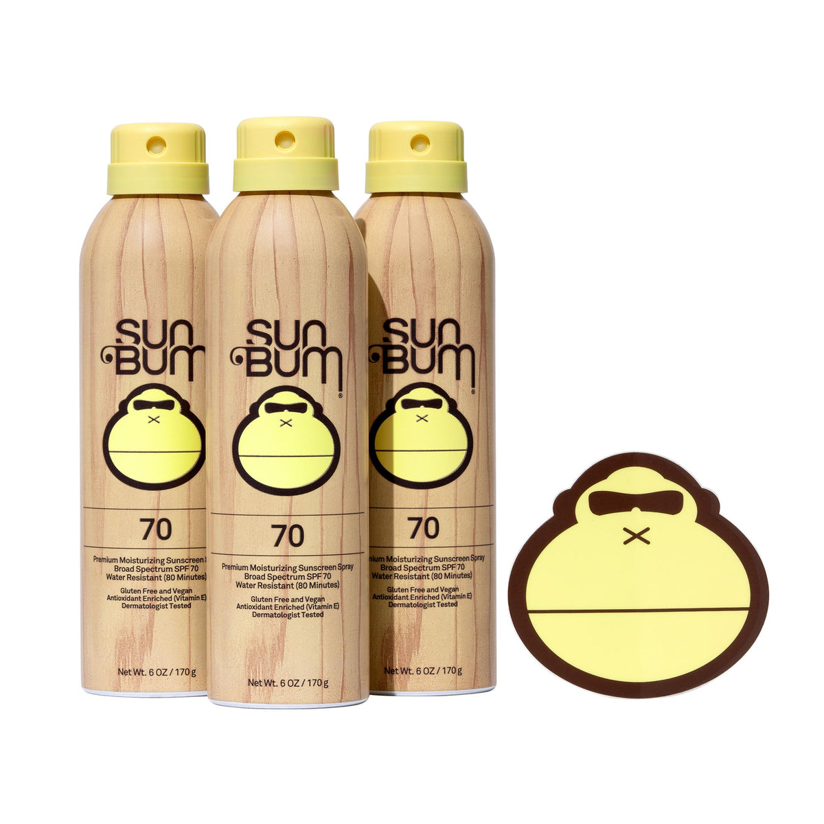 Sun Bum front packaging showing SPF 70 and benefits