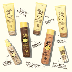 Sun Bum shampoo pump close-up highlighting dispensing ease and controlled application