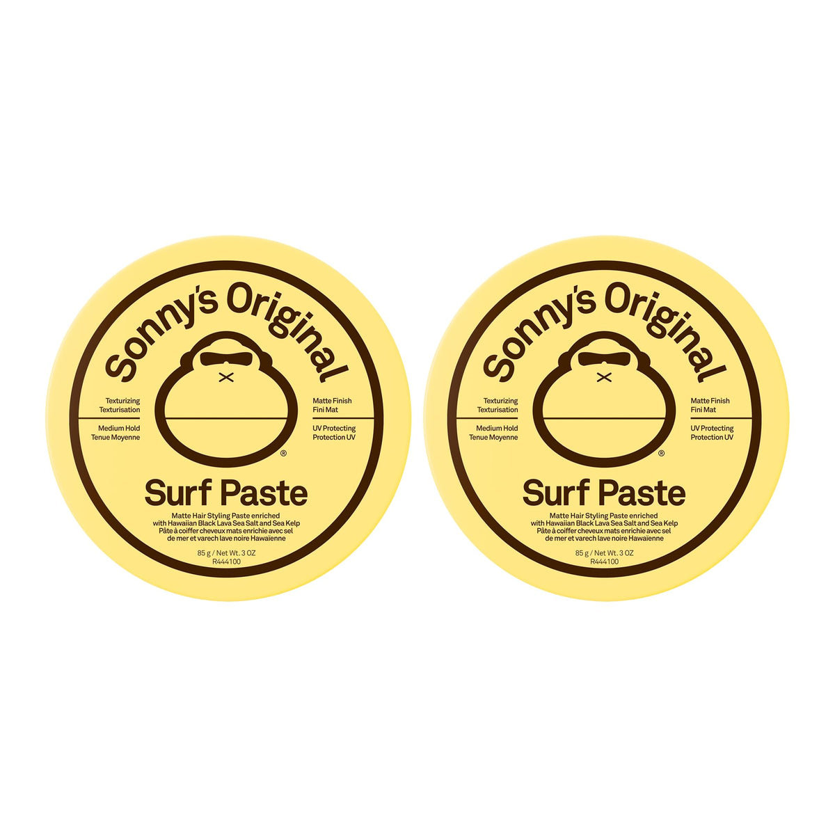 Sun Bum surf paste front packaging showing two tins and brand clarity