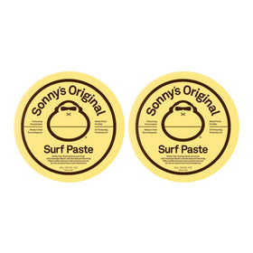 Sun Bum surf paste front packaging showing two tins and brand clarity