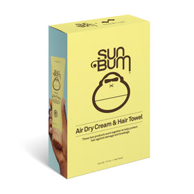 Sun Bum towel button and loop detail showing secure wrap and hands-free drying benefit