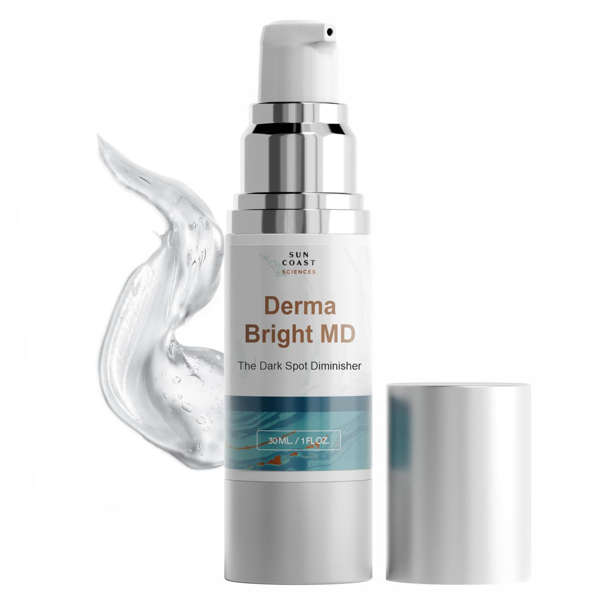 Sun Coast Sciences Derma Bright MD front bottle shows clean packaging and product benefit