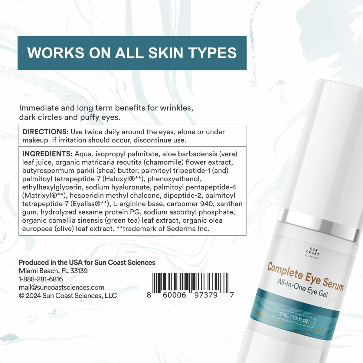 Sun Coast Sciences serum on bathroom shelf suggesting daily skincare routine