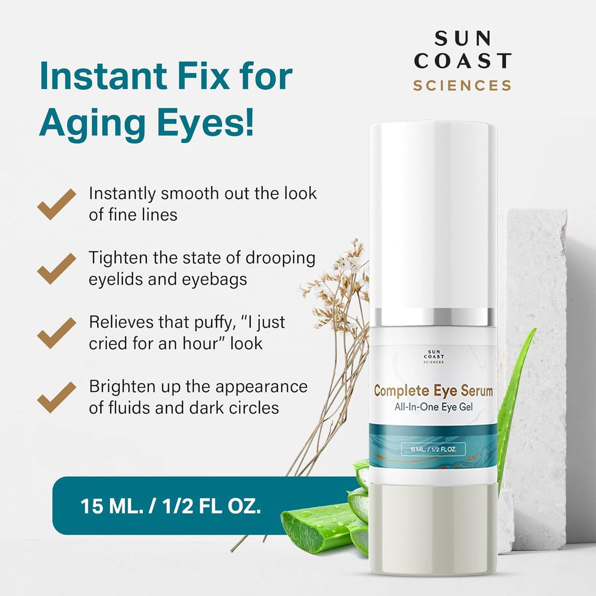 Sun Coast Sciences ingredient vial showing peptides and vitamin C clarity