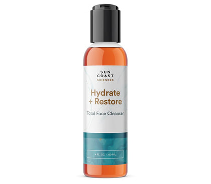 SUN COAST SCIENCES front packaging showing cleanser and benefits