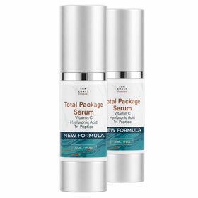 Sun Coast Sciences bottle front packaging showing product benefits and clean design