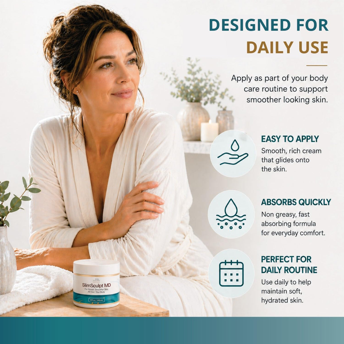 SUN COAST SCIENCES label close-up highlighting active ingredients like Lipout, Slimexir, aloe, vitamin E