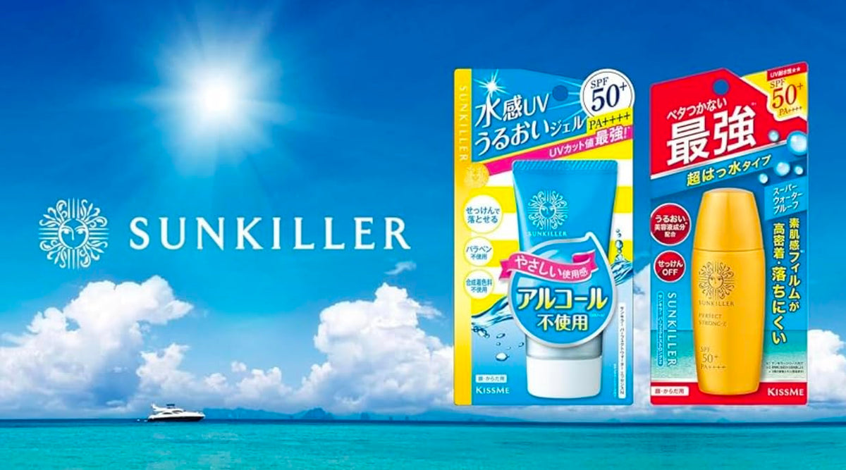 SUN KILLER pump application dispensing lightweight sunscreen for easy use