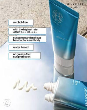 SUN KILLER next to travel items showing compact size for portability