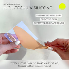 Sun Patch submerged in water illustrating waterproof adhesion and reliability
