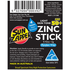 Sun Zapper stick used at beach demonstrating water-resistant sun protection