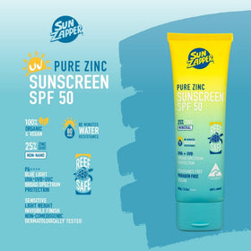 Sun Zapper close-up texture demonstrating lightweight, non-greasy finish